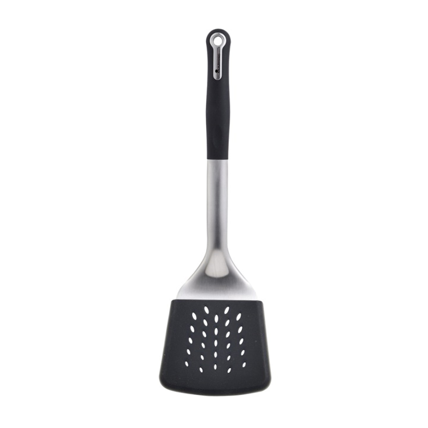 ESPATULA RANURADA 34.3X10.3X4.7CM ACERO INOX + PBT FOODIES MP